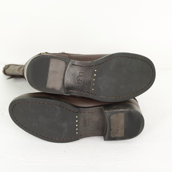 UGG Damien Rylie Collection Leather Buckle Moto Boots size 7 - Picture 10 of 11